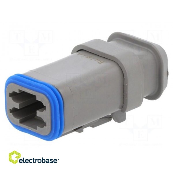 Connector: wire-wire | PX0 | female | plug | for cable | PIN: 4 | grey image 1