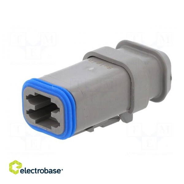 Connector: wire-wire | PX0 | female | plug | for cable | PIN: 4 | grey image 2
