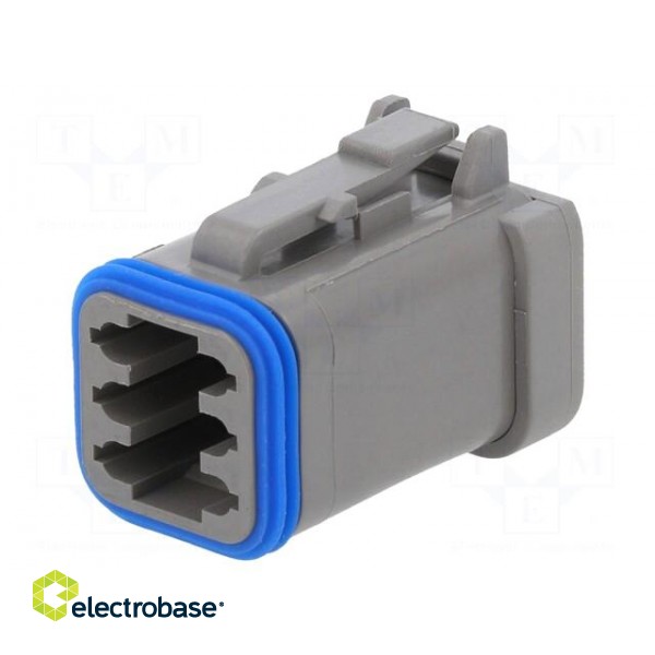 Connector: wire-wire | PX0 | female | plug | for cable | PIN: 6 | grey image 1