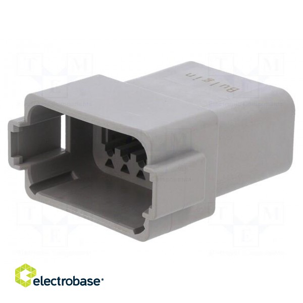 Connector: wire-wire | PX0 | male | plug | for cable | PIN: 12 | grey | IP68 image 1