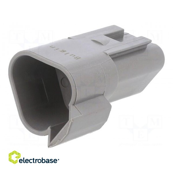 Connector: wire-wire | PX0 | male | plug | for cable | PIN: 3 | grey | IP68 paveikslėlis 1