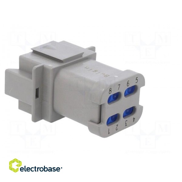 Connector: wire-wire | PX0 | male | plug | for cable | PIN: 8 | grey | IP68 paveikslėlis 4
