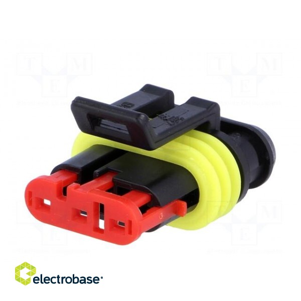 Connector: wire-wire | Superseal 1.5 | plug | female | PIN: 3 | IP67 фото 2