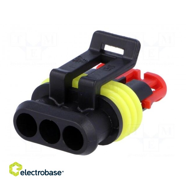 Connector: wire-wire | Superseal 1.5 | plug | female | PIN: 3 | IP67 image 6