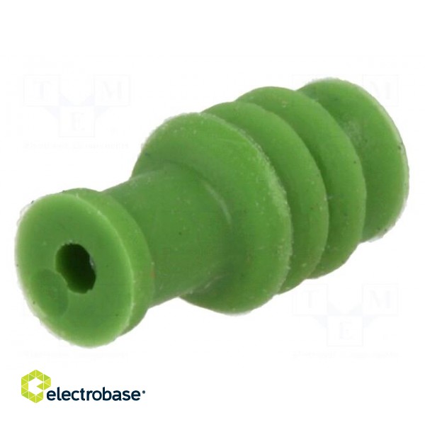 Gasket for wire | green | Øcable: 2.1mm | Øhole: 3.6mm image 1