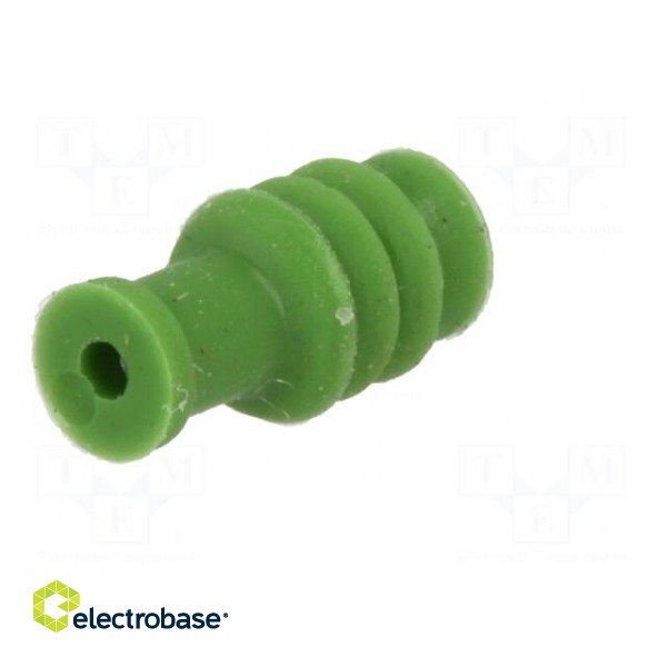 Gasket for wire | green | Øcable: 2.1mm | Øhole: 3.6mm image 2
