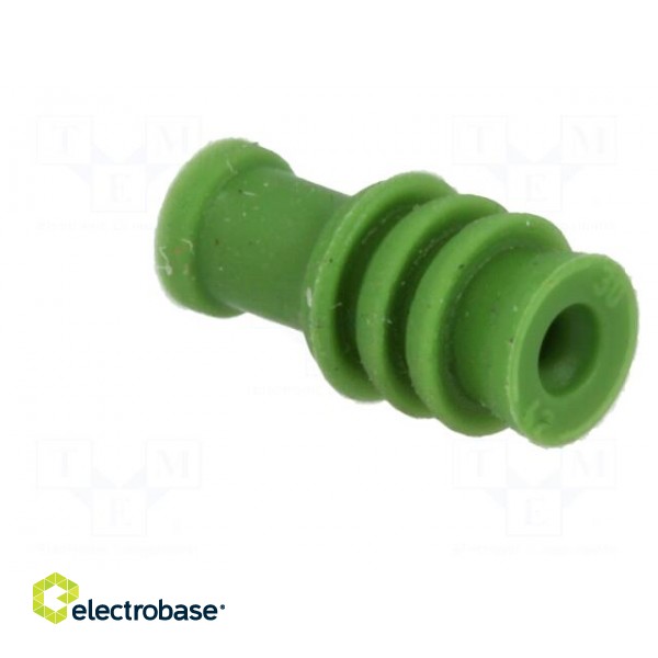 Gasket for wire | green | Øcable: 2.1mm | Øhole: 3.6mm фото 4