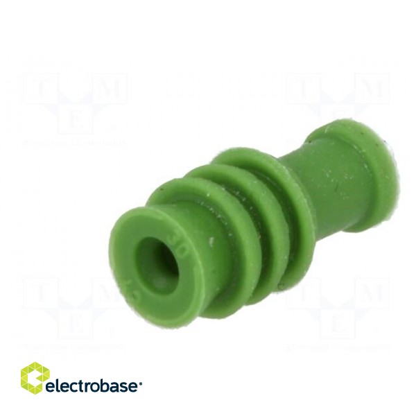 Gasket for wire | green | Øcable: 2.1mm | Øhole: 3.6mm paveikslėlis 6