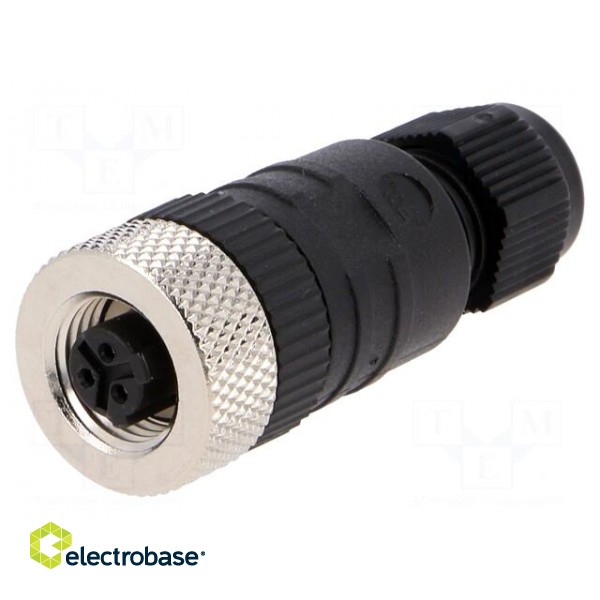 Connector: 1/2"-20 | plug | female | PIN: 3 | 3÷6.5mm | for cable фото 1
