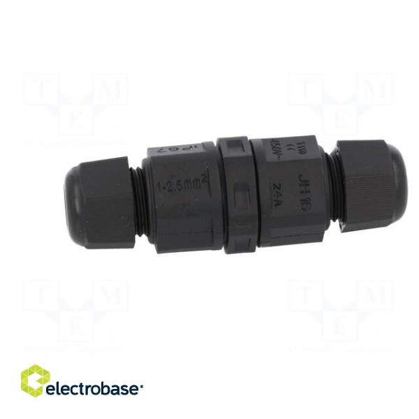 Coupler | Connector: AC supply | 5A | IP67 | 250V | screw terminal image 3