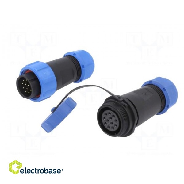 Connector: circular | male + female | PIN: 12 | 3A | IP67 | 500V image 2