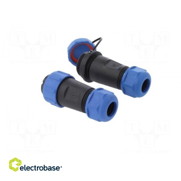 Connector: circular | male + female | PIN: 2 | 3A | IP67 | 500V image 4