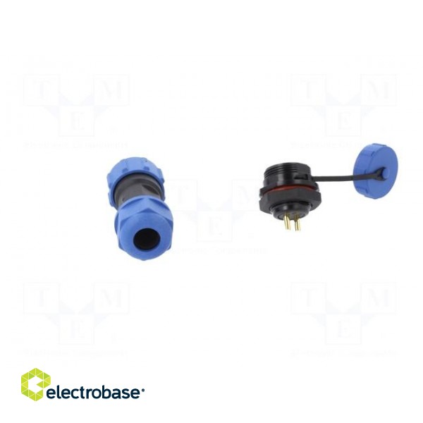 Connector: circular | male + female | PIN: 2 | 3A | IP67 | 500V image 2