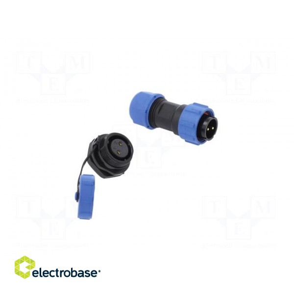 Connector: circular | male + female | PIN: 2 | 3A | IP67 | 500V image 1