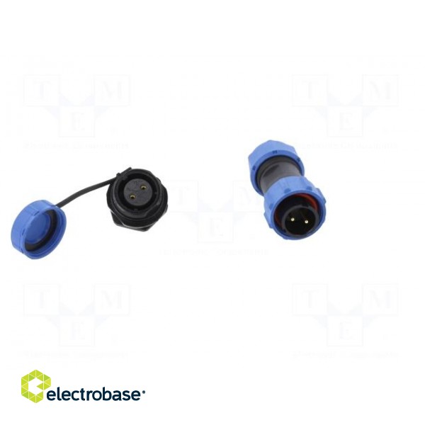Connector: circular | male + female | PIN: 2 | 3A | IP67 | 500V image 9
