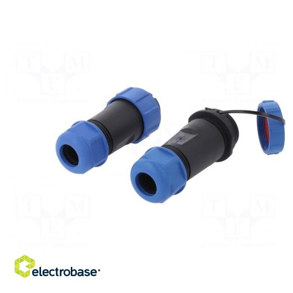 Connector: circular | male + female | PIN: 2 | 3A | IP67 | 500V image 6