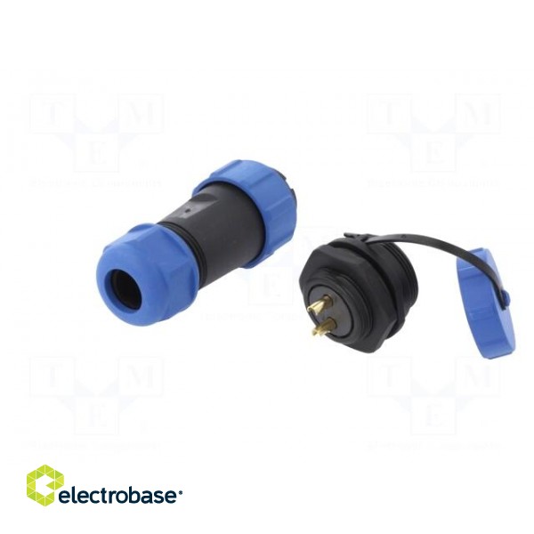 Connector: circular | male + female | PIN: 2 | 3A | IP67 | 500V image 6