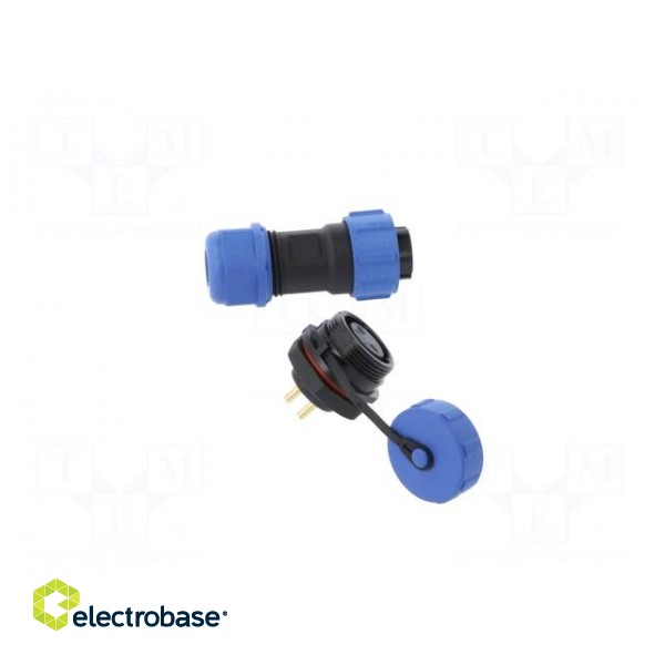 Connector: circular | male + female | PIN: 2 | 3A | IP67 | 500V image 7