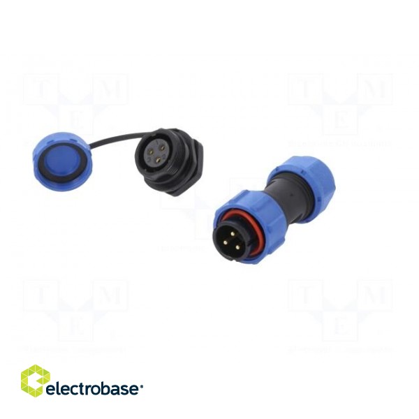 Connector: circular | male + female | PIN: 3 | 3A | IP67 | 500V image 8