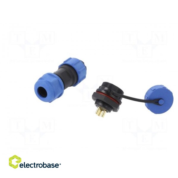 Connector: circular | male + female | PIN: 3 | 3A | IP67 | 500V image 9