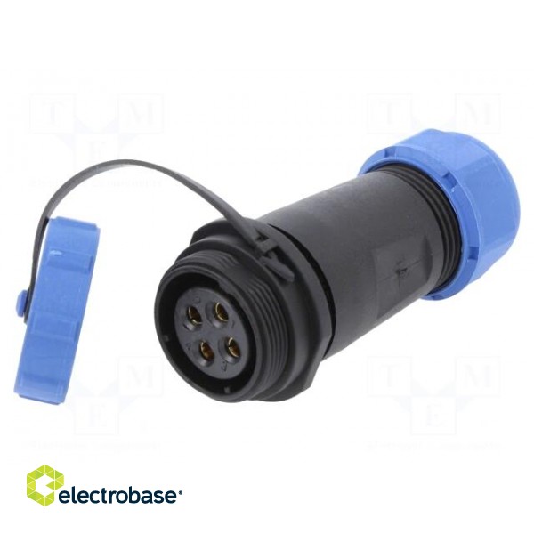 Connector: circular | male + female | PIN: 4 | 3A | IP67 | 500V image 1