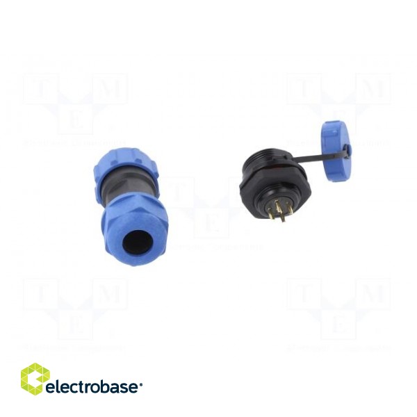 Connector: circular | male + female | PIN: 4 | 3A | IP67 | 500V image 5