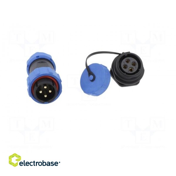 Connector: circular | male + female | PIN: 4 | 3A | IP67 | 500V image 9