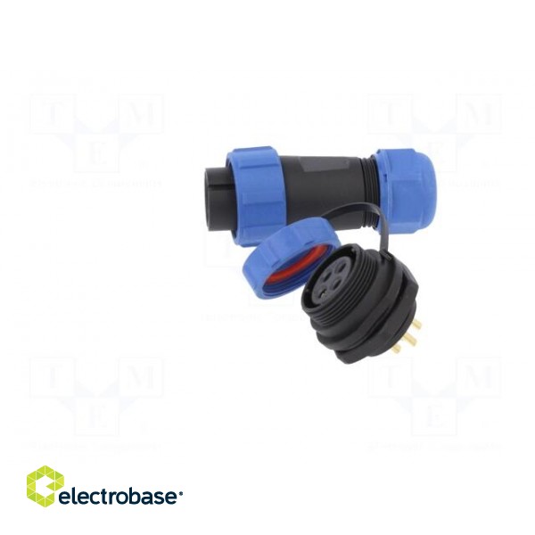 Connector: circular | male + female | PIN: 4 | 3A | IP67 | 500V image 3