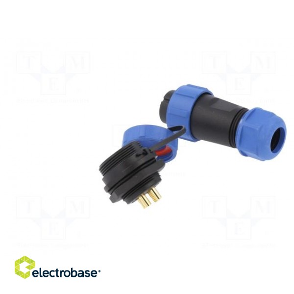 Connector: circular | male + female | PIN: 4 | 3A | IP67 | 500V фото 4