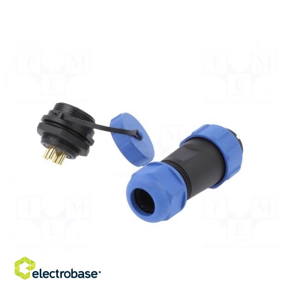 Connector: circular | male + female | PIN: 4 | 3A | IP67 | 500V фото 6