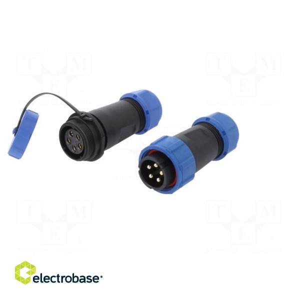 Connector: circular | male + female | PIN: 5 | 3A | IP67 | 500V image 2