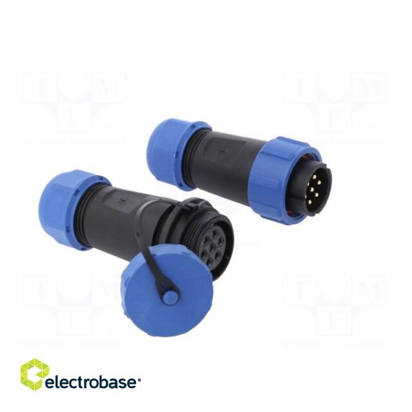 Connector: circular | male + female | PIN: 7 | 3A | IP67 | 500V image 8