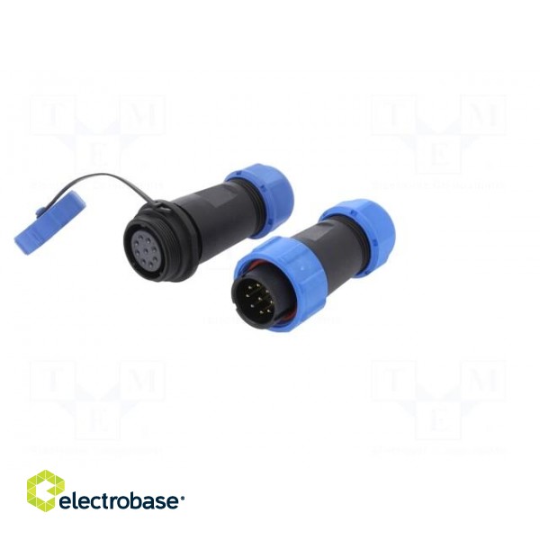 Connector: circular | male + female | PIN: 9 | 3A | IP67 | 500V image 2
