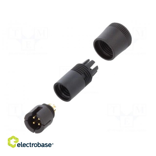 Connector: circular | plug | 719 | male | PIN: 4 | unshielded | 3A | IP40 image 1