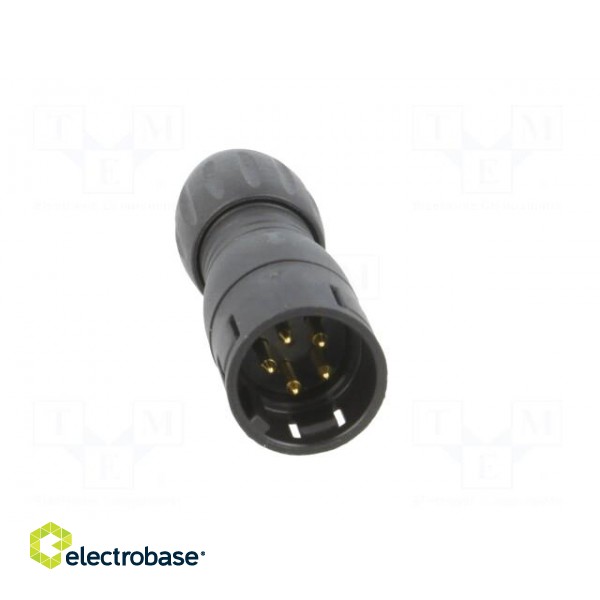 Plug | Connector: circular | 720 | male | PIN: 5 | gold-plated | 5A | IP67 paveikslėlis 9
