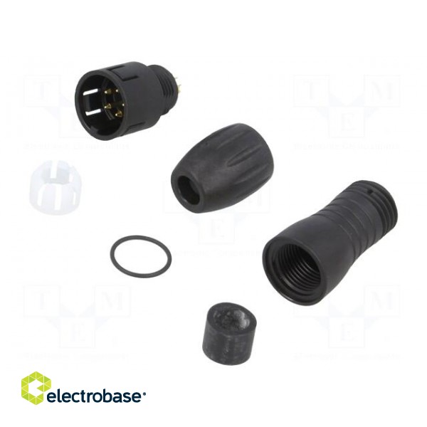Connector: circular | plug | 720 | male | PIN: 5 | Snap-in,friction lock image 1