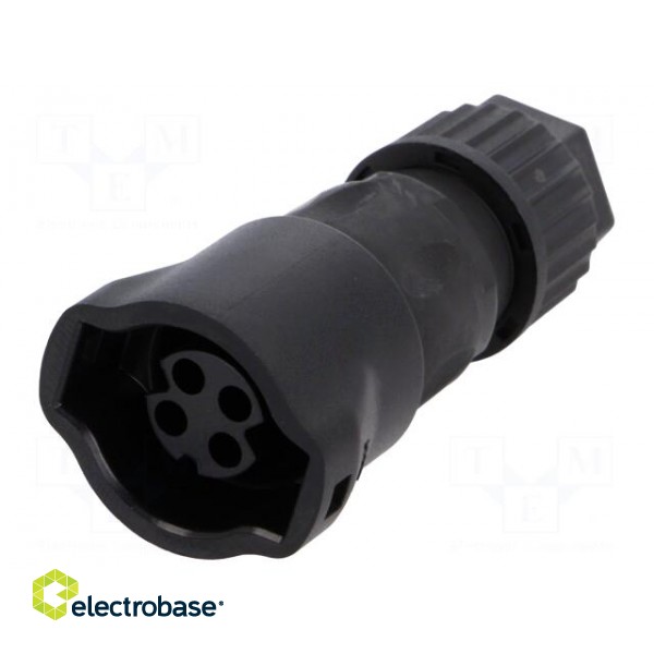 Connector: circular | plug | CB | female | PIN: 4 | w/o contacts | IP67 image 1