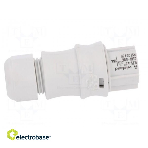 Plug | Connector: circular | female | PIN: 3 | silver plated | 20A | 250V фото 7