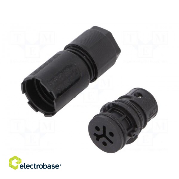 Connector: circular | plug | RST | female | PIN: 3 | silver plated | 8A image 1
