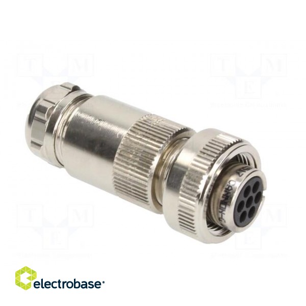 Connector: circular | plug | female | PIN: 7 | silver plated | IP65 image 8