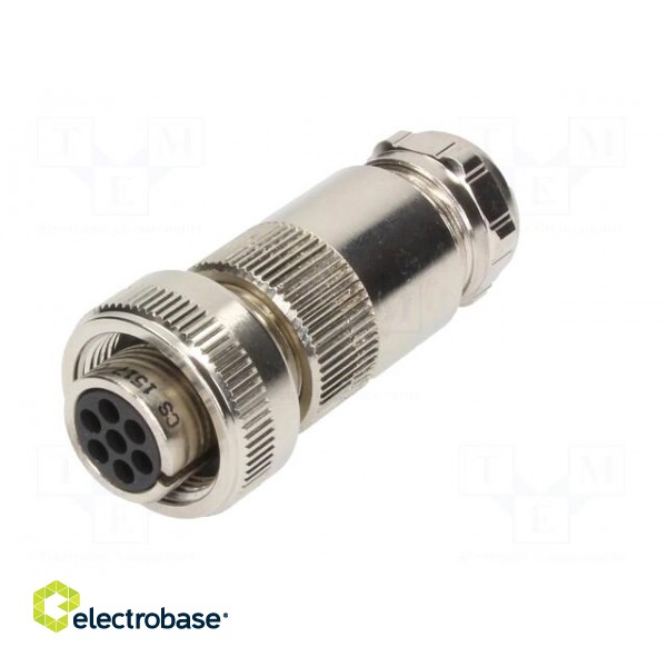 Plug | Connector: circular | female | PIN: 7 | silver plated | IP65 image 2