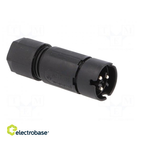 Connector: circular | plug | RST | male | PIN: 3 | silver plated | 8A | 250V image 8