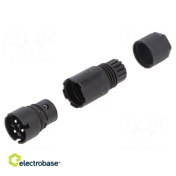 Connector: circular | plug | RST | male | PIN: 3 | silver plated | 8A | 250V paveikslėlis 1