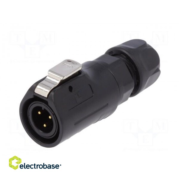 Connector: circular | plug | size 12 | 02 | male | PIN: 3 | with latch image 2