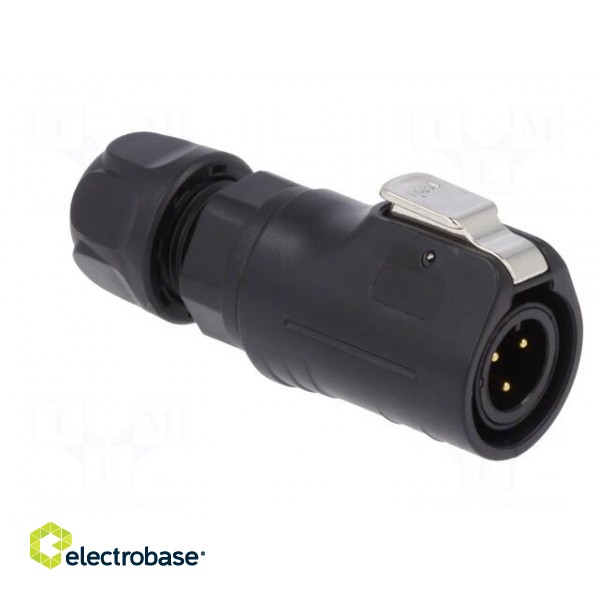 Connector: circular | plug | size 12 | 02 | male | PIN: 3 | with latch image 8