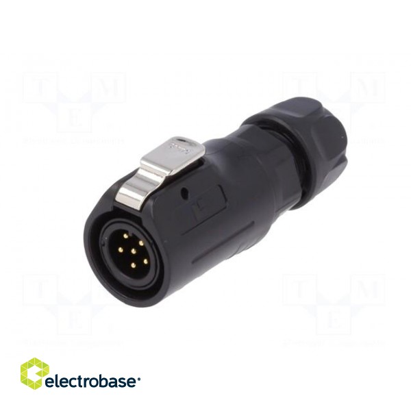 Plug | Connector: circular | size 12 | 02 | male | PIN: 6 | with latch paveikslėlis 2