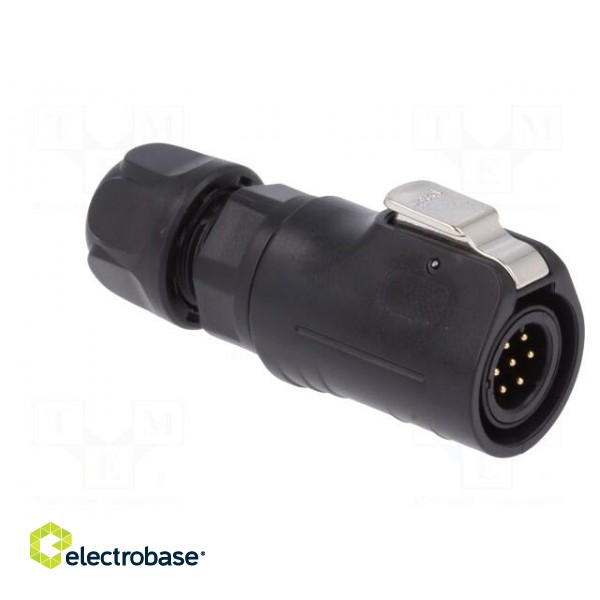 Plug | Connector: circular | size 12 | 02 | male | PIN: 7 | with latch фото 8