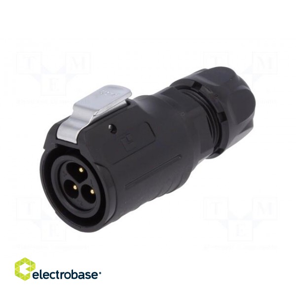 Plug | Connector: circular | size 16 | 02 | male | PIN: 3 | with latch paveikslėlis 2