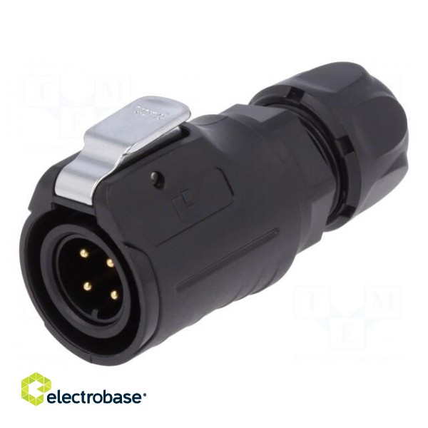 Connector: circular | plug | size 16 | 02 | male | PIN: 4 | with latch image 1