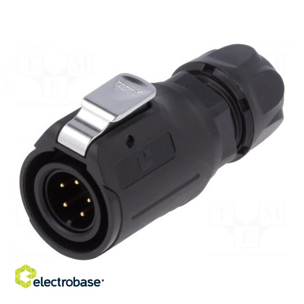 Plug | Connector: circular | size 16 | 02 | male | PIN: 5 | with latch image 1